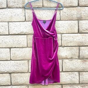 Free People Free Press Pink / Purple / Fuchsia Velvet Mini Dress Size Small S